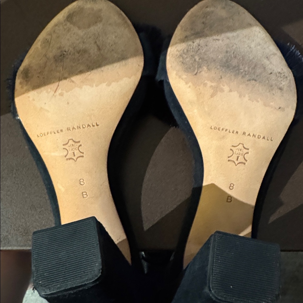 Loeffler Randall Black Heels with Colorful Pom Poms - Picture 5 of 5
